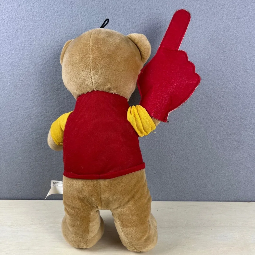 Kansas City Chiefs Plush Teddy Bear Good Stuff NFL Fan #1 Foam Finger 13 Inch
